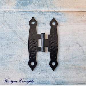 Black H-Type ornimental spearhead Hinge 65mm x 33mm