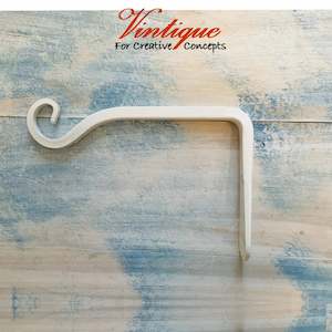 Garden Hardware: Heavy Duty White Garden Planter hanger hook 145mm long