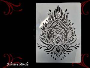 Furniture Wall Painting Stencils: Tulip Mandala Pattern Vintage furniture paint stencil 297mm x 210mm