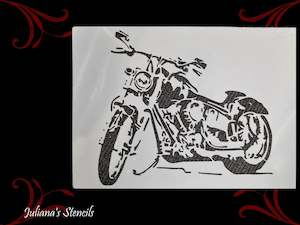 Childrens Themed Wall Furniture Painting Stencils: Cool Motorcycle Furniture & wall Paint Stencil 297 x 210mm