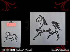 RUNNING HORSE furniture paint stencil 127mm x 180mm