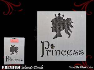 PRINCESS Childrens Furniture Paint Stencil 150mm x 200mm
