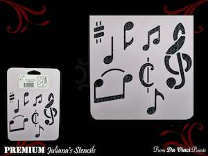MUSIC NOTES Childrens Furniture Paint Stencil 180mm x 127mm