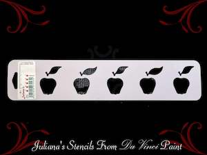 Juicy Apples border contemporary furniture paint stencil 355mm x 75mm