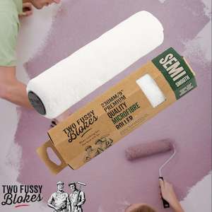 230mm Microfibre Paint Roller Sleeve -Semi-Smooth 10mm Nap From Two Fussy Blokes