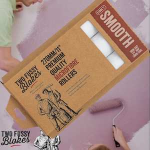 Paint Rollers Handle Trays Sleeves Kits: 270mm Microfibre Paint Roller Sleeve -Smooth 5mm Nap(3 PACK) From Two Fussy Blokes