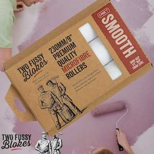 230mm Microfibre Paint Roller Sleeve -Smooth 5mm Nap(3 PACK) From Two Fussy Blokes