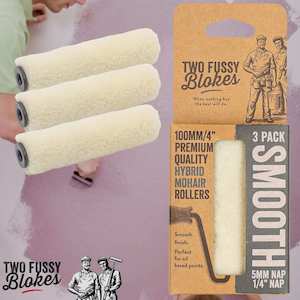 100mm Mini-Roller Mohair Paint Roller Sleeve -5mm Nap (3 Pack) From Two Fussy Blokes