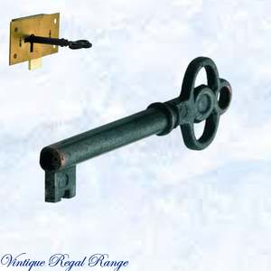 Antique polished brass Cupboard / Box Lock -Spare Key