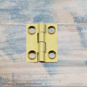 Solid Brass Fixed Pin Butt hinge for cabinets 25mm high