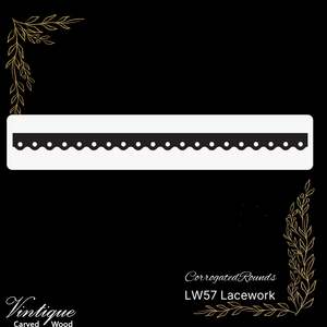 New Collection: Wooden Lacework Border- Corrogated Rounds 70mm x 1050mm