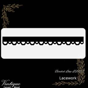 New Collection: Wooden Lacework Border-Beaded Loop (LW52) 115mm x 1050mm