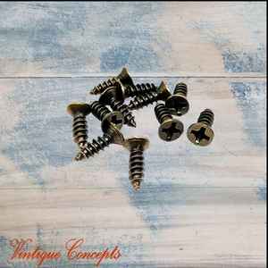 10mm long Bronze wood screw (pkt 10)