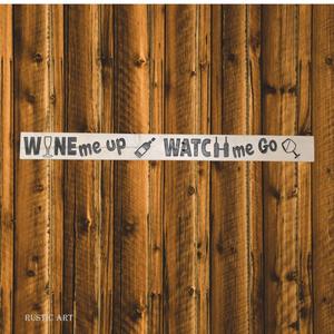 Rustic Pallet Signs For Your Garden Deck Bbq Area Or Beach: Pallet Wood Garden Sign WINE ME UP 87cm x 10cm