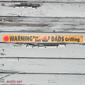 Rustic Pallet Signs For Your Garden Deck Bbq Area Or Beach: Pallet Wood Garden Sign WARNING-DADS GRILLING 87cm x 10cm