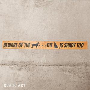 Pallet Wood Sign BEWARE OF THE DOG 87cm x 10cm