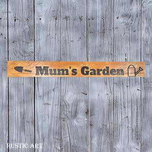 Rustic Pallet Signs For Your Garden Deck Bbq Area Or Beach: Pallet Wood Sign MUMS GARDEN 87cm x 10cm