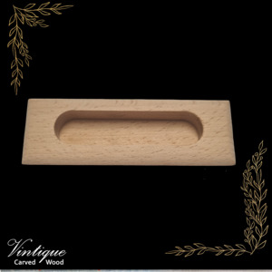 Concealed Cavity Rectangle wooden door Handle 120mm x 40mm