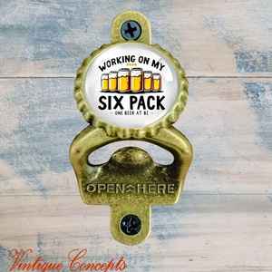 Working on my six pack- antique gold HD Wall Mounted Vintage Bottle opener for beer bottles