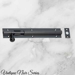 Long Throw sliding Barrel Bolt Matt Black -150x25