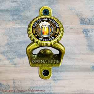 New Collection: Emotional support- antique gold HD Wall Mounted Vintage Bottle opener for beer bottles