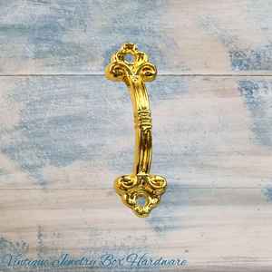 Vintage Metal Furniture Hardware Decorative Embelleshments: Itsy Antique Gold Delicate jewelry vintage Handle 48mm long