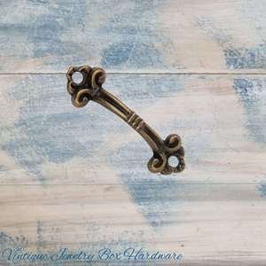 Vintage Metal Furniture Hardware Decorative Embelleshments: Itsy Antique Bronze Delicate jewelry vintage Handle 48mm long