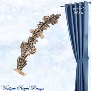 Le Voile Polished Brass Feathered curtain / drape Sweep 170mm