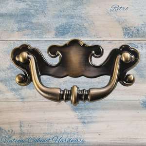 Swing Handles: Plastic Retro drawer handle with swing pull 114mm x 61mm