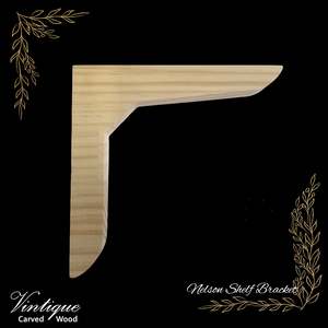 By Size 401mm To 500mm Medium Large: Nelson unfinished small carved wood shelf Bracket 160mm x 158mm