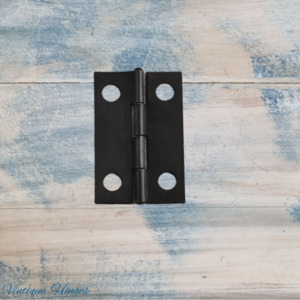 Small Black finish Butt Hinge 25mm x 16mm - square Corner