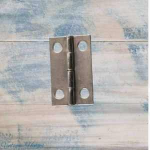 Small Silver finish Butt Hinge 25mm x 16mm - square Corner