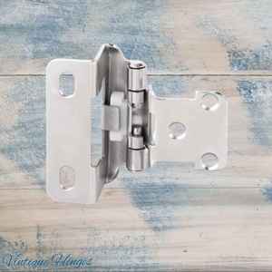 Self-Closing Overlay Hinges -Concealed Silver 57mm x28mm for cabinets-NEW