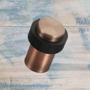 Vintage Metal Hardware: Copper Stainless steel Floor rubber DOOR BUMPER floor door stop 60mm high