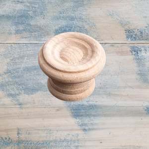 Vintage Knobs For Drawers And Cabinets: Celestial Natural Wood Round furniture knob 22mm dia