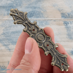 Vintage Metal Furniture Hardware Decorative Embelleshments: Lombard Camphor box Strap decorative 79mm x 20mm