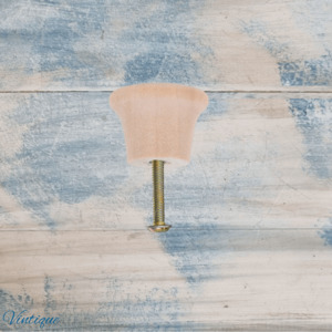 tappered Natural Wood Round furniture knob 25mm dia