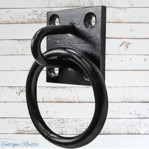 Heavy Duty gate pull / Fastening Anchor Rin 65mm ring Black