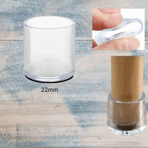 Round Silicone Chair Leg Caps-22mm dia – floor protectors for chairs