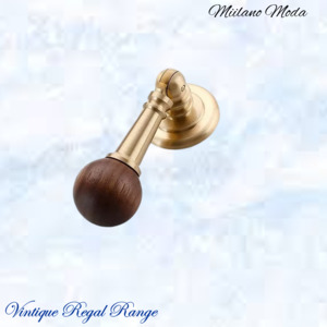"Milano Moda" Brass & Walnut cabinet / Drawer Drop-25mm Dia-NEW