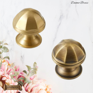 Vintage Knobs For Drawers And Cabinets: "Duomo" Sovereign Oct Dome Brass cabinet / Drawer Knob 30mm dia