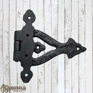 Black Antique cast Iron T Hinge 135x112mm (MAJ-806)