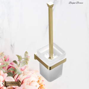 "Bagno"Sovereign Bathroom Toilet Brush holder -Brushed brass