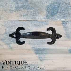 Cast Iron "fleur De Lis" cabinet handle 115mm long