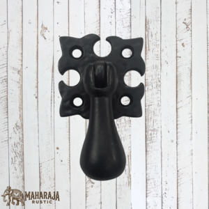 Vintage Knobs For Drawers And Cabinets: Cast Iron Teardrop swing cabinet handle (MAJ-861)