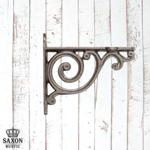 Premium Clear Lacquered Paisley Cast iron shelf bracket 103mm x 92mm