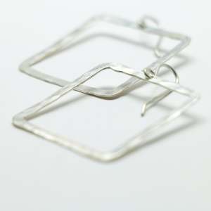 Earrings: E11L - Square Pīrori Earrings Large - WHOLESALE