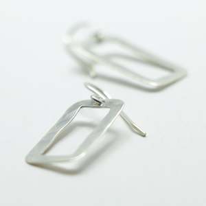 Earrings: E12s - Rectangular Pīrori Small - WHOLESALE