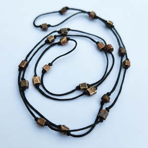 Lower Price Point Reticulated Brass Wholesale: N26 - Brass Mataono Pirepire necklace WHOLESALE
