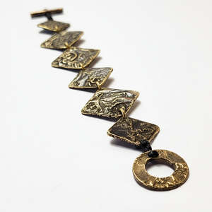 Lower Price Point Reticulated Brass Wholesale: B10 - Reticulated Brass Papa Bracelet  WHOLESALE
